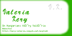 valeria kery business card